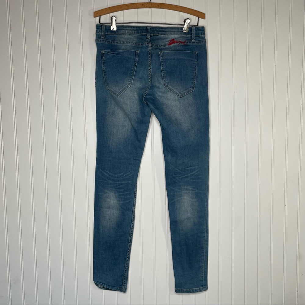 Desigual Embroidered Appliqué Skinny Jeans - Picture 9 of 11